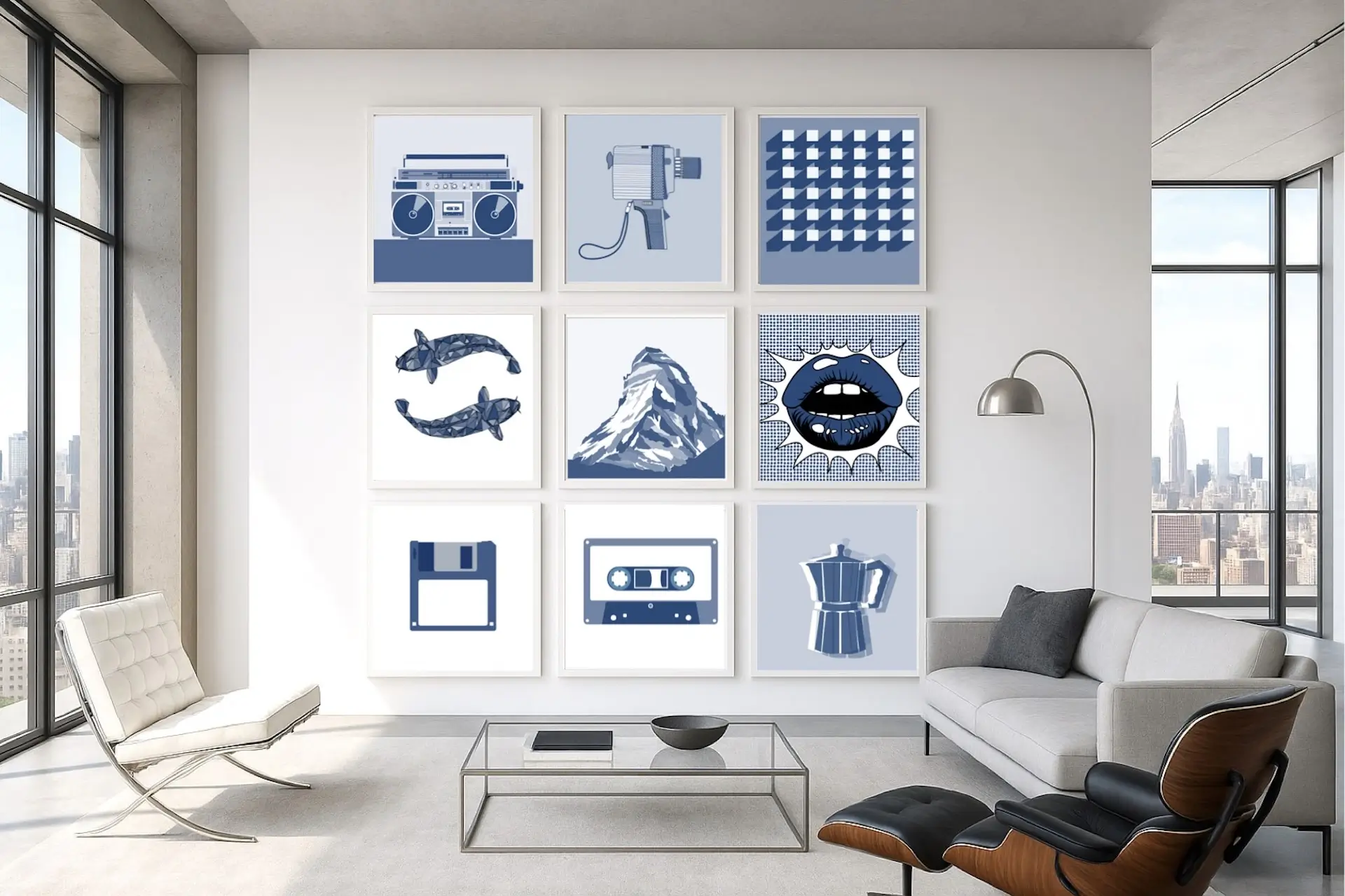 Christof Hintze Artworks Blau im Quadrat