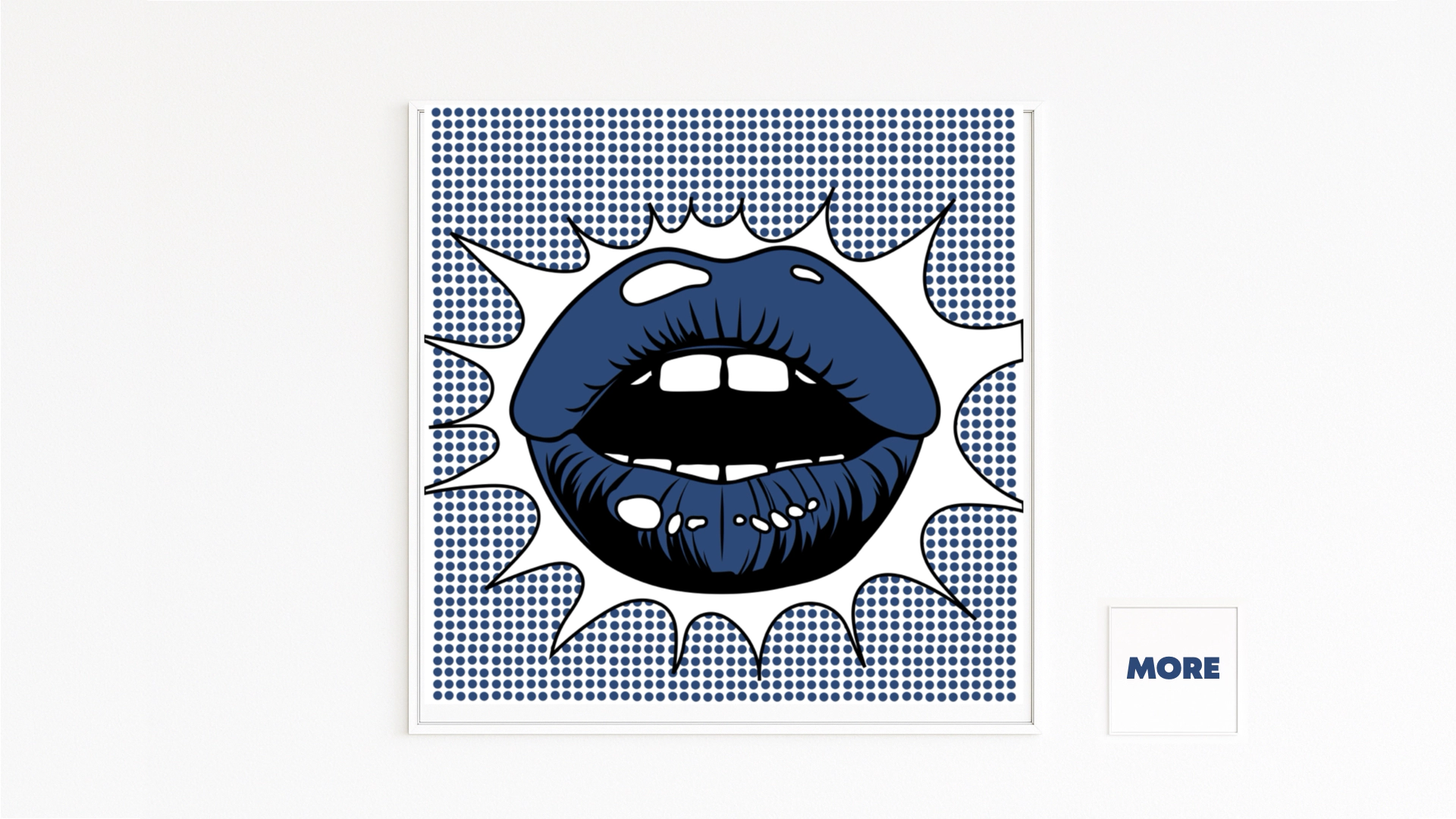 Lips. Ein Motiv aus der Pop Art Kultur. Der sinnliche Mund im Comic Stil. Fine Art. Christof Hintze